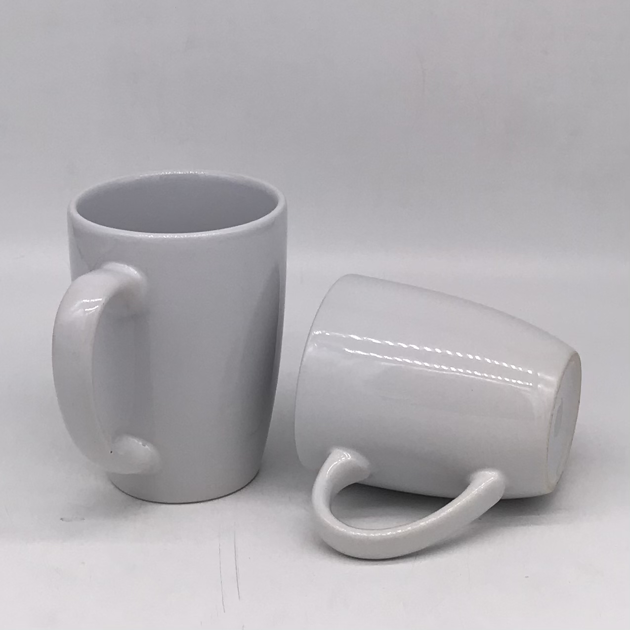 Blank Porcelain Mugs and Cups, Plain White and Black Ceramic Sublimation  Coffee Cups and Mugs